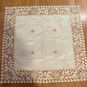 Pink Floral Table Topper